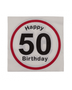 Servetten 50 jaar happy birthday